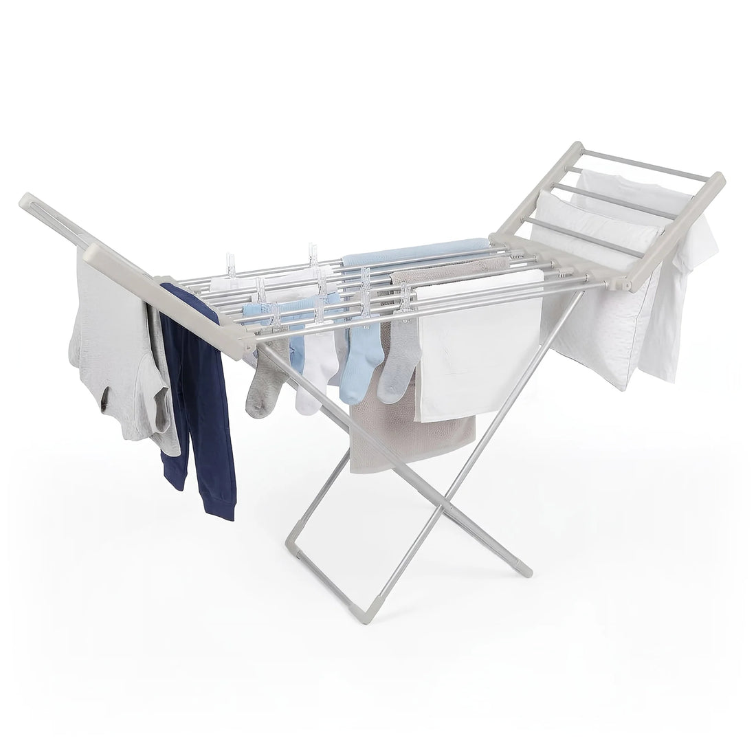 Electric Heated Clothes Airer - 50Hz 220W - Silver