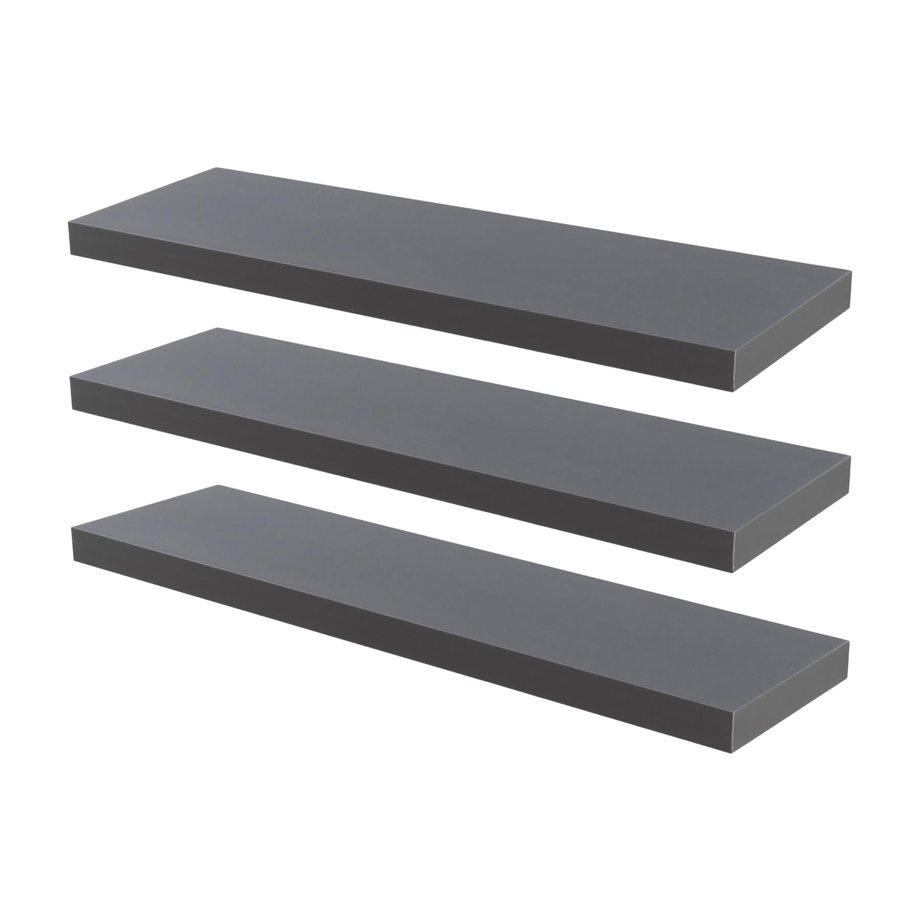 100cm Modern Floating Shelves - Pack of Three