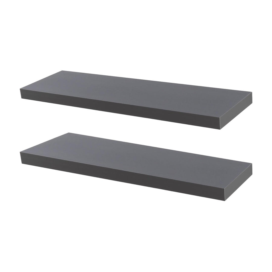 100cm Grey Modern Floating Shelves - Pack of Two