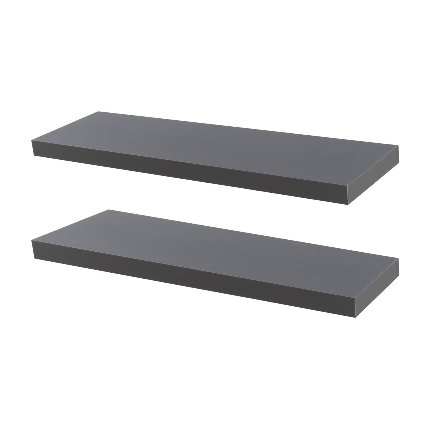 100cm Grey Modern Floating Shelves - Pack of Two