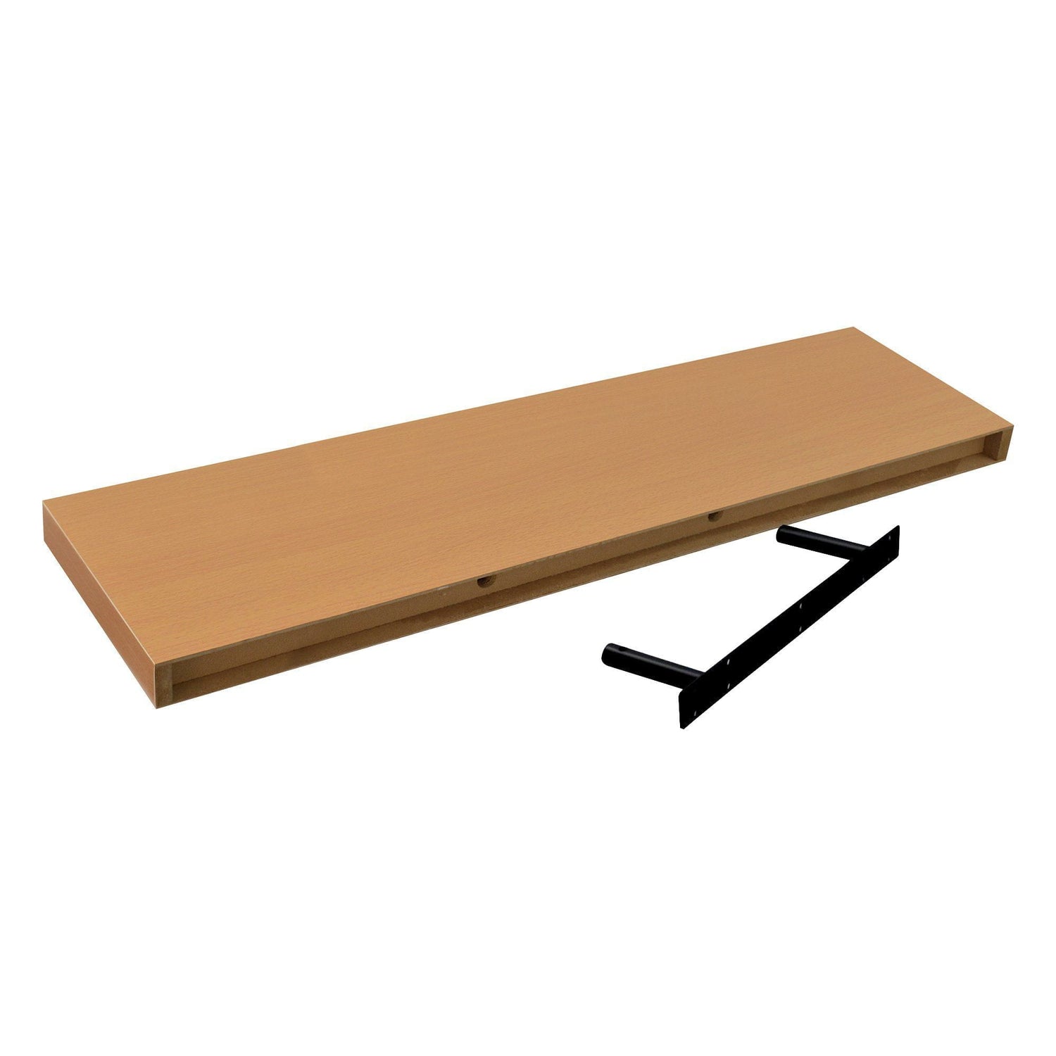 100cm Brown Modern Floating Shelves - Pack of Two