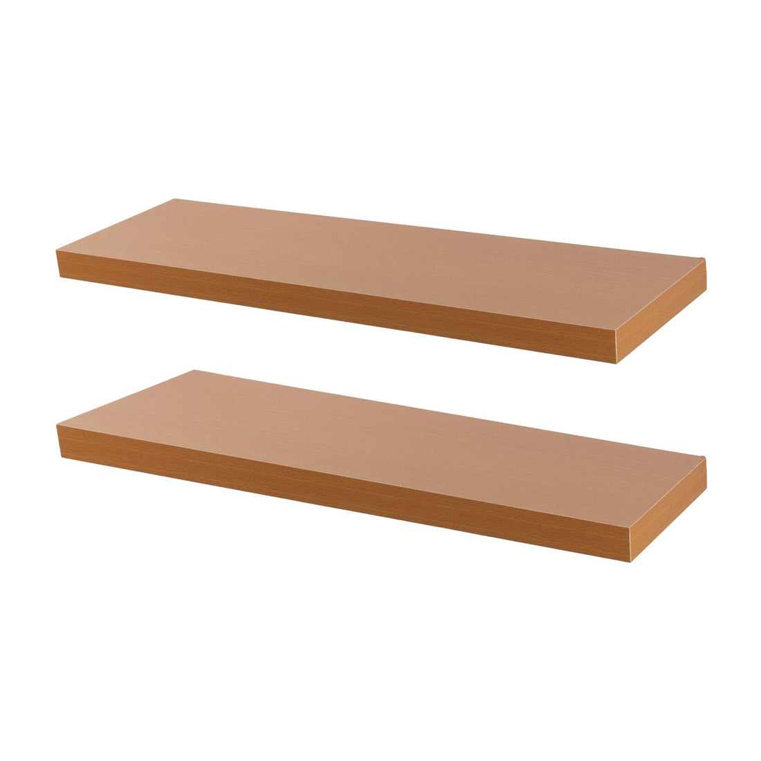 100cm Brown Modern Floating Shelves - Pack of Two