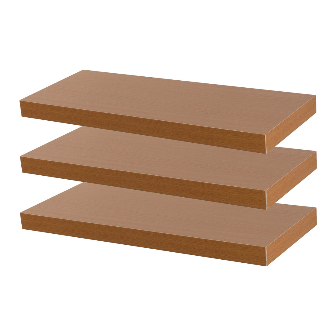 60cm Brown Modern Floating Shelves - Pack of Three