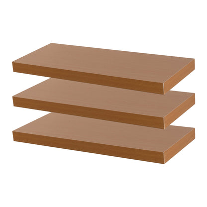 60cm Brown Modern Floating Shelves - Pack of Three