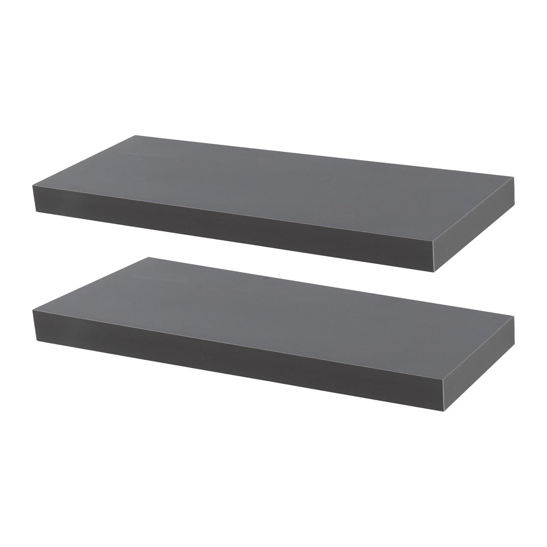 60cm Grey Modern Floating Shelves - Pack of Two