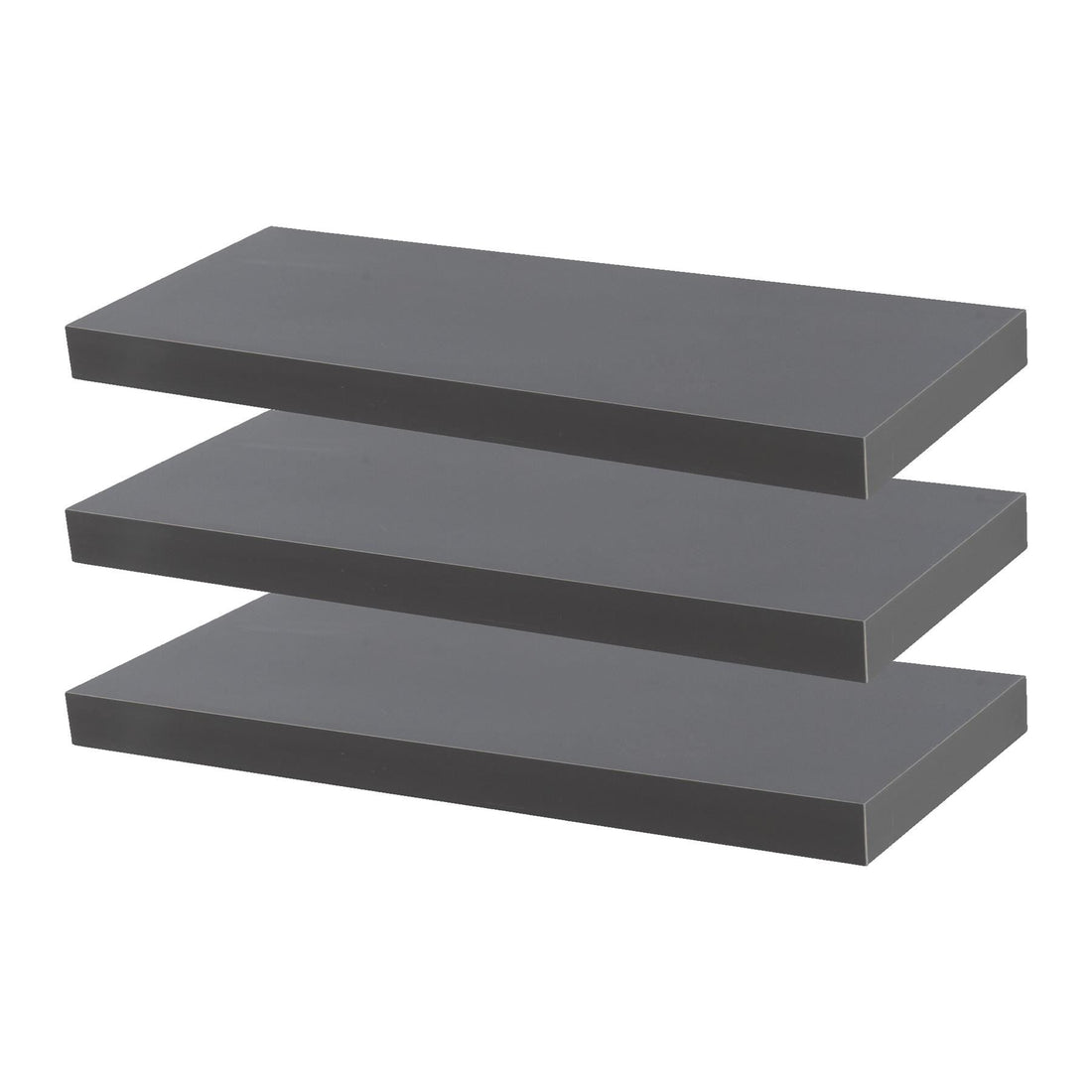 60cm Grey Modern Floating Shelves - Pack of Three
