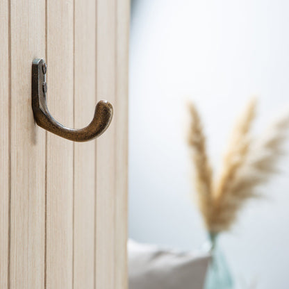 20mm x 55mm Black Single Coat Hook