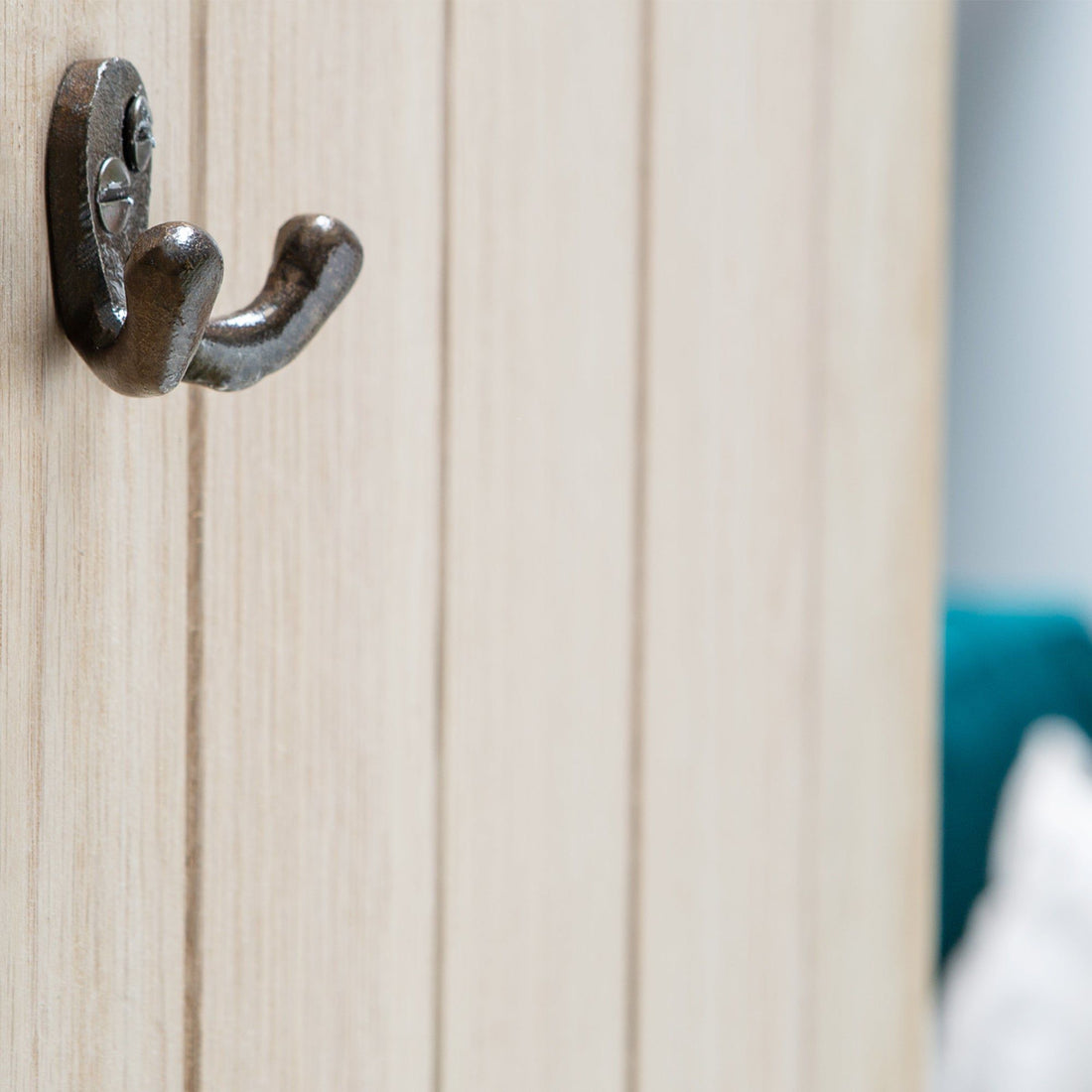 50mm x 35mm Black Double Coat Hook