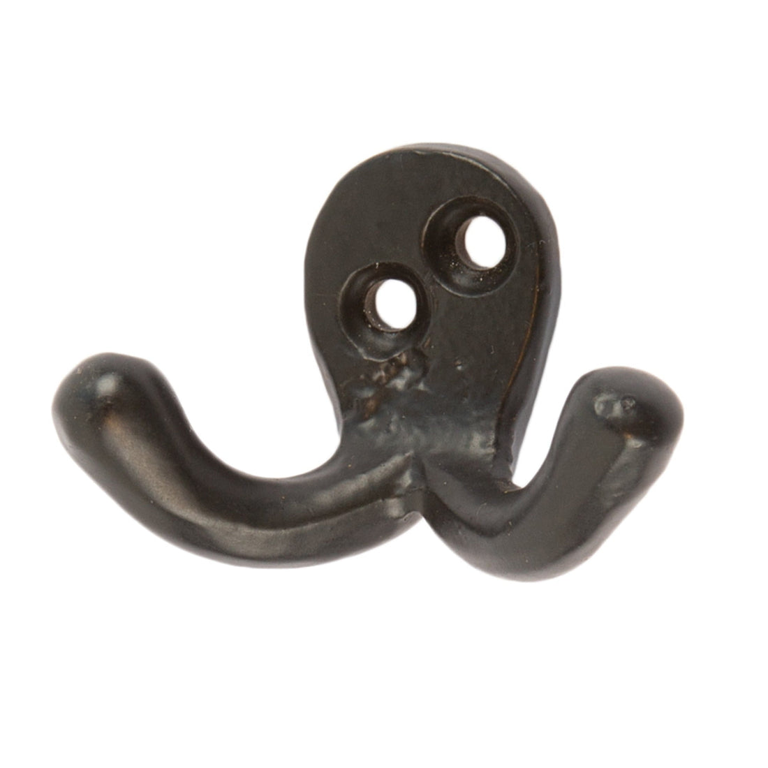 50mm x 35mm Black Double Coat Hook