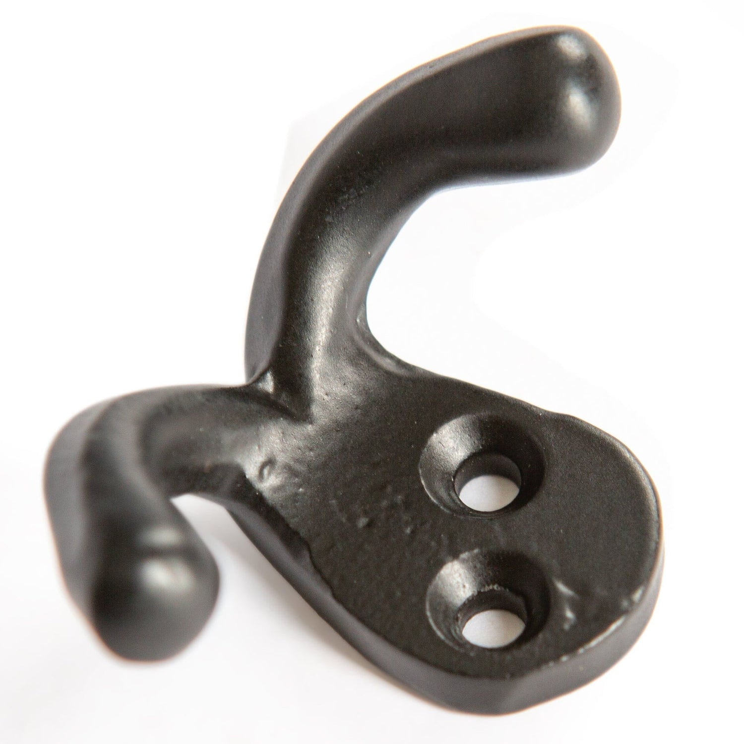 50mm x 35mm Black Double Coat Hook