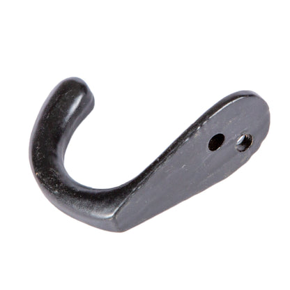 20mm x 45mm Black Single Robe Hook