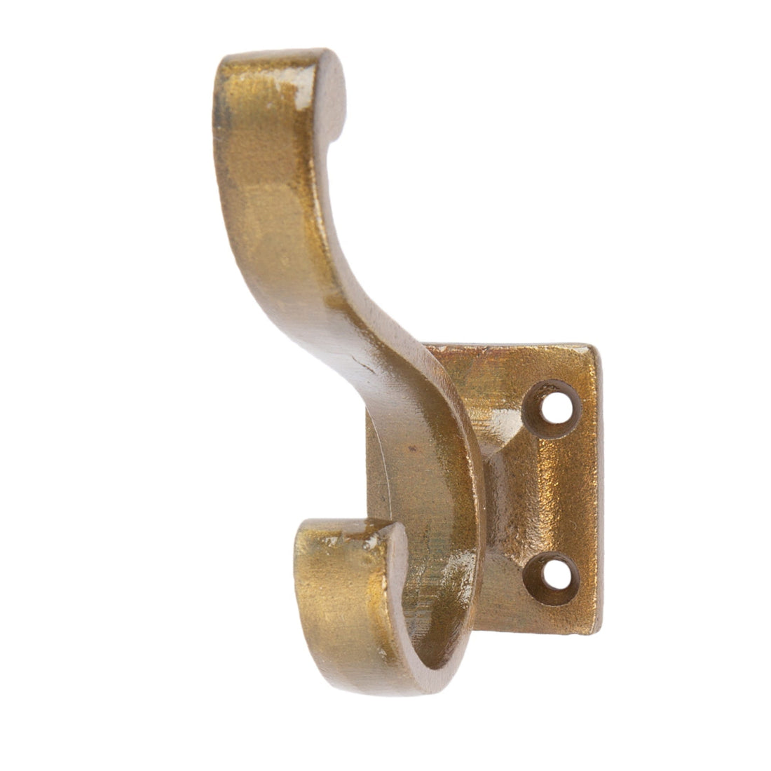 35mm x 80mm Brass Square Back Hat &amp; Coat Hook