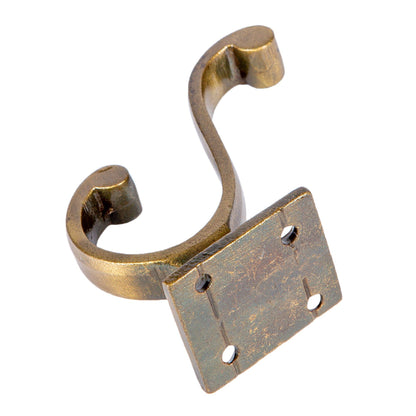 35mm x 80mm Brass Square Back Hat &amp; Coat Hook