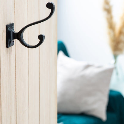 35mm x 80mm Brass Square Back Hat &amp; Coat Hook