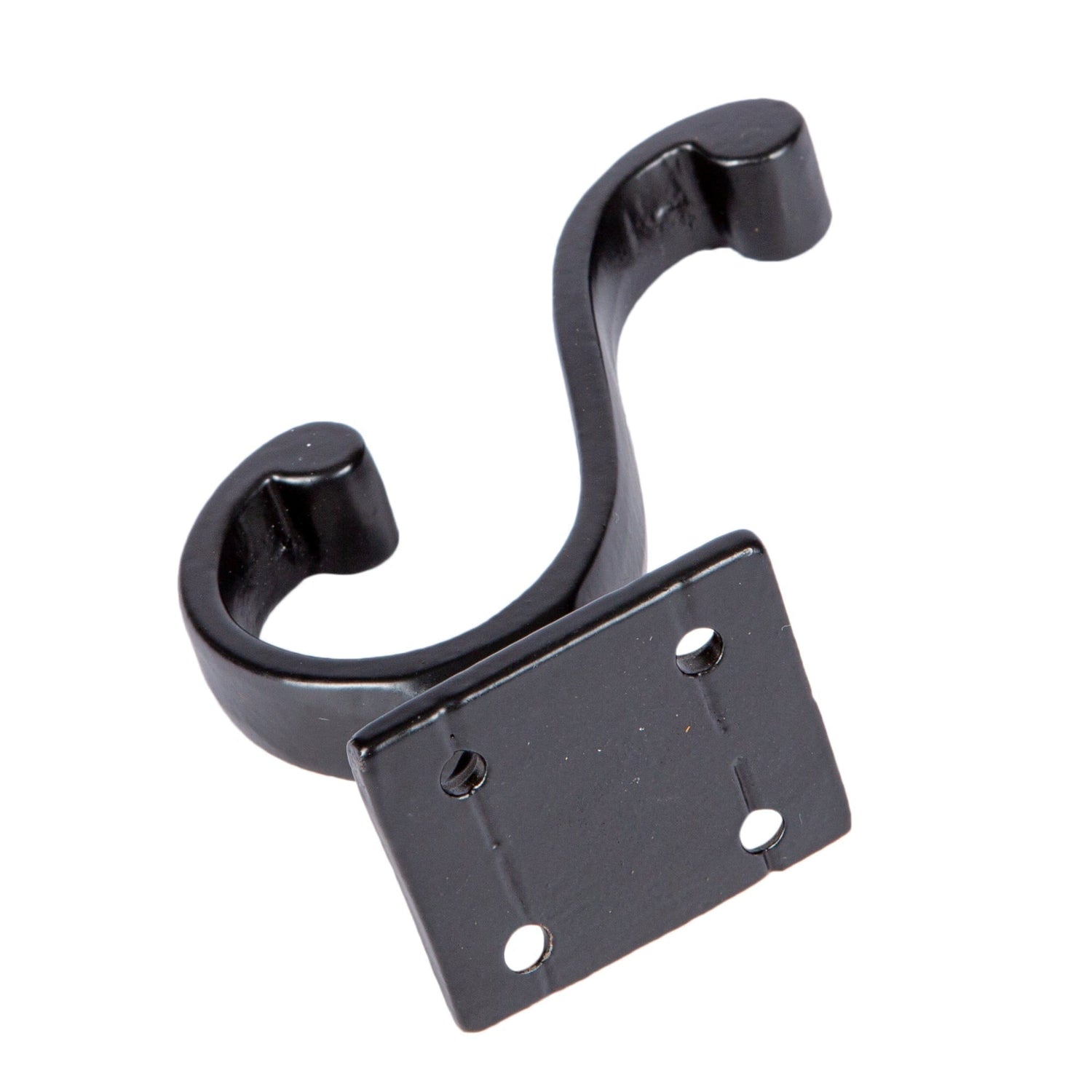 35mm x 80mm Black Square Back Hat &amp; Coat Hook