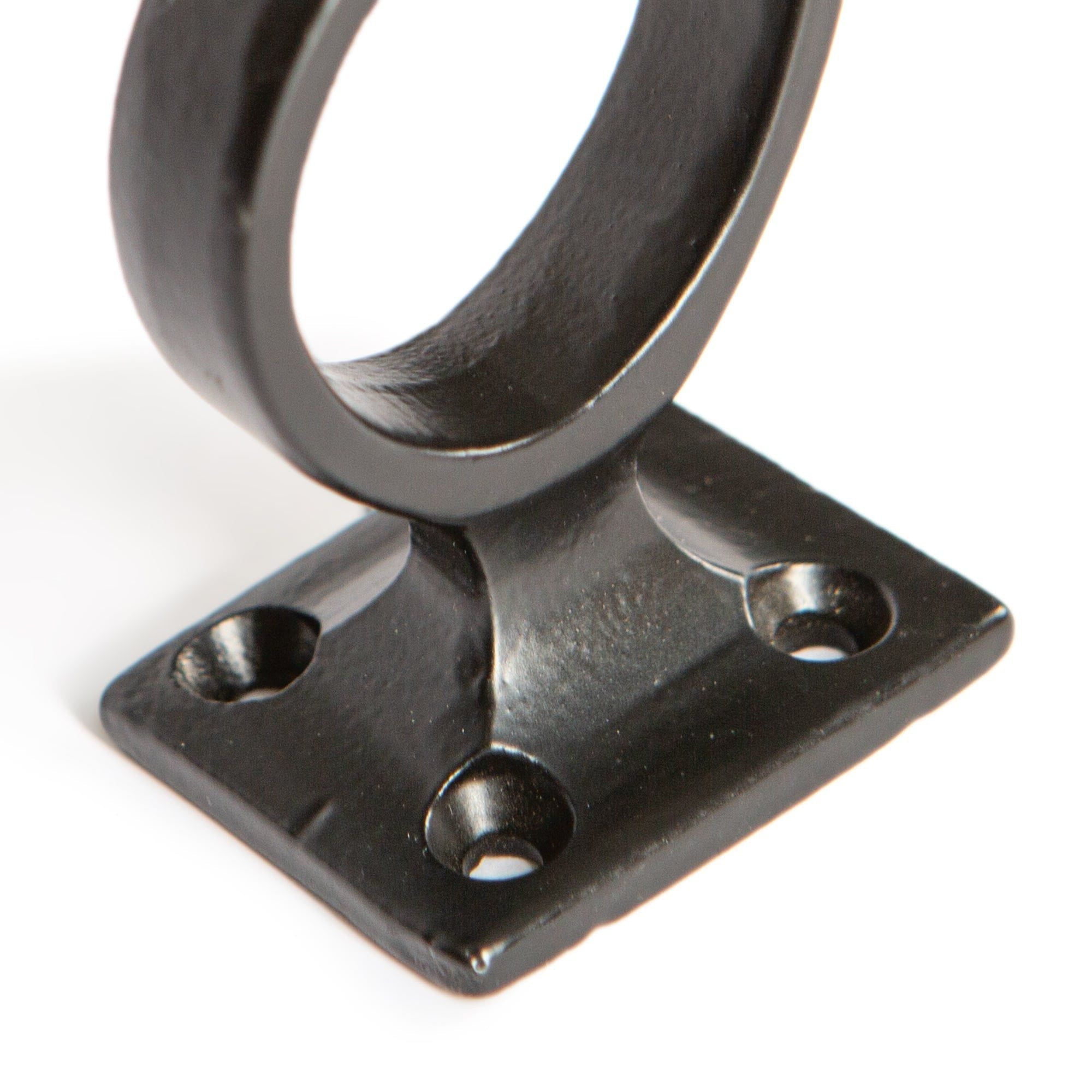 35mm x 80mm Black Square Back Hat &amp; Coat Hook