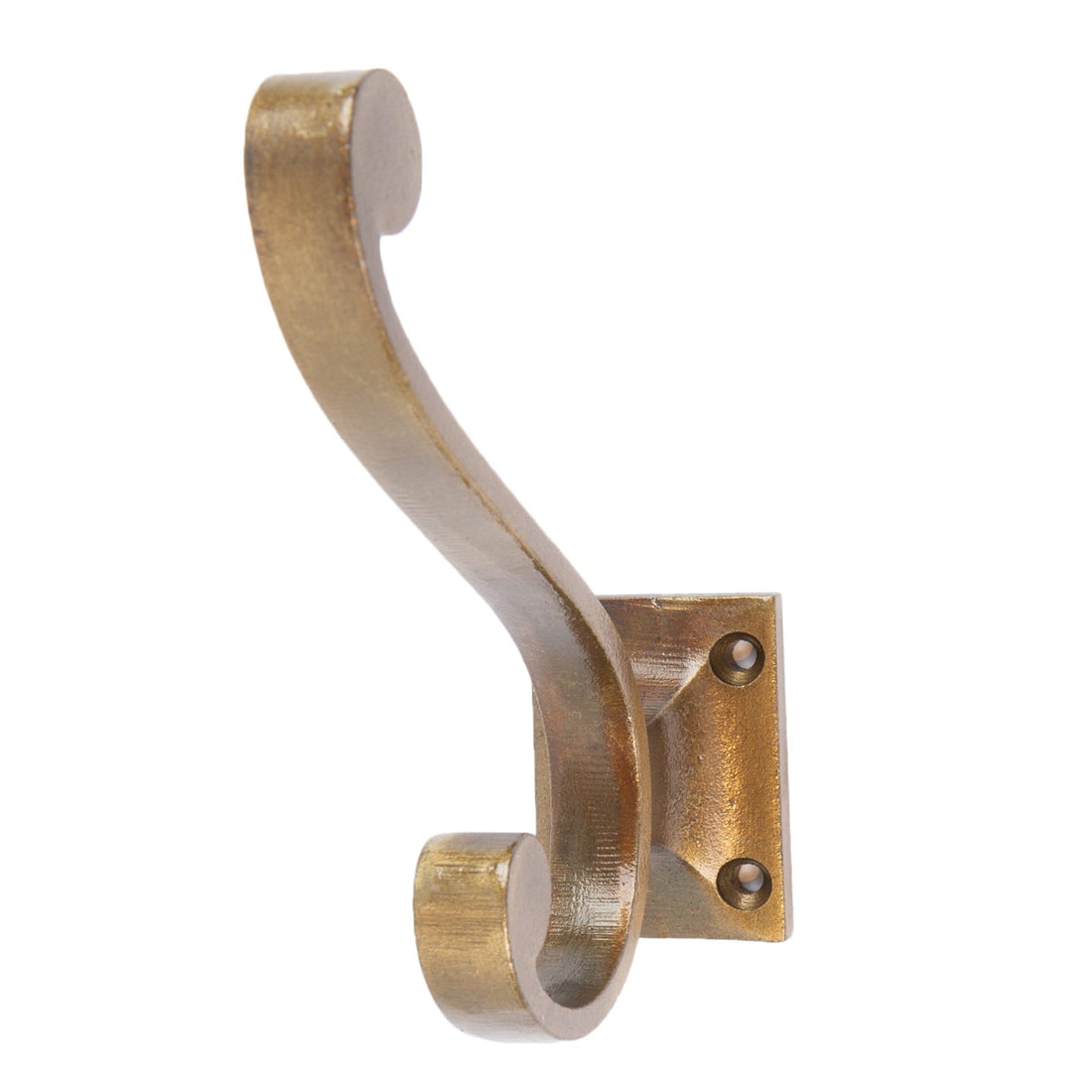 35mm x 105mm Brass Square Back Hat &amp; Coat Hook