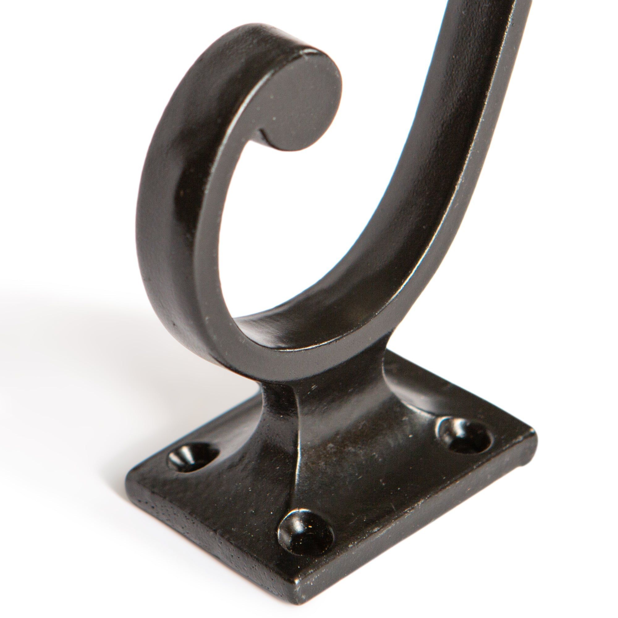 35mm x 105mm Black Square Back Hat &amp; Coat Hook