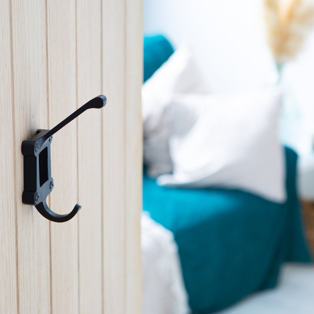 50mm x 110mm Black Window Back Label Holder Hat &amp; Coat Hook