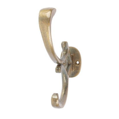 30mm x 130mm Brass Ornamental Hat &amp; Coat Hook