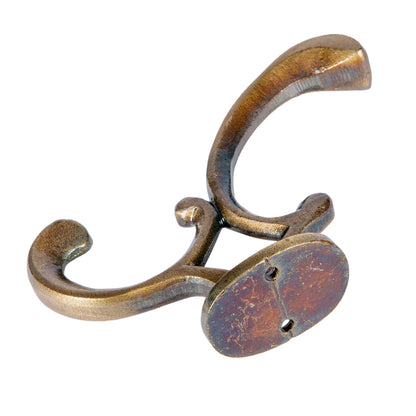 30mm x 130mm Brass Ornamental Hat &amp; Coat Hook