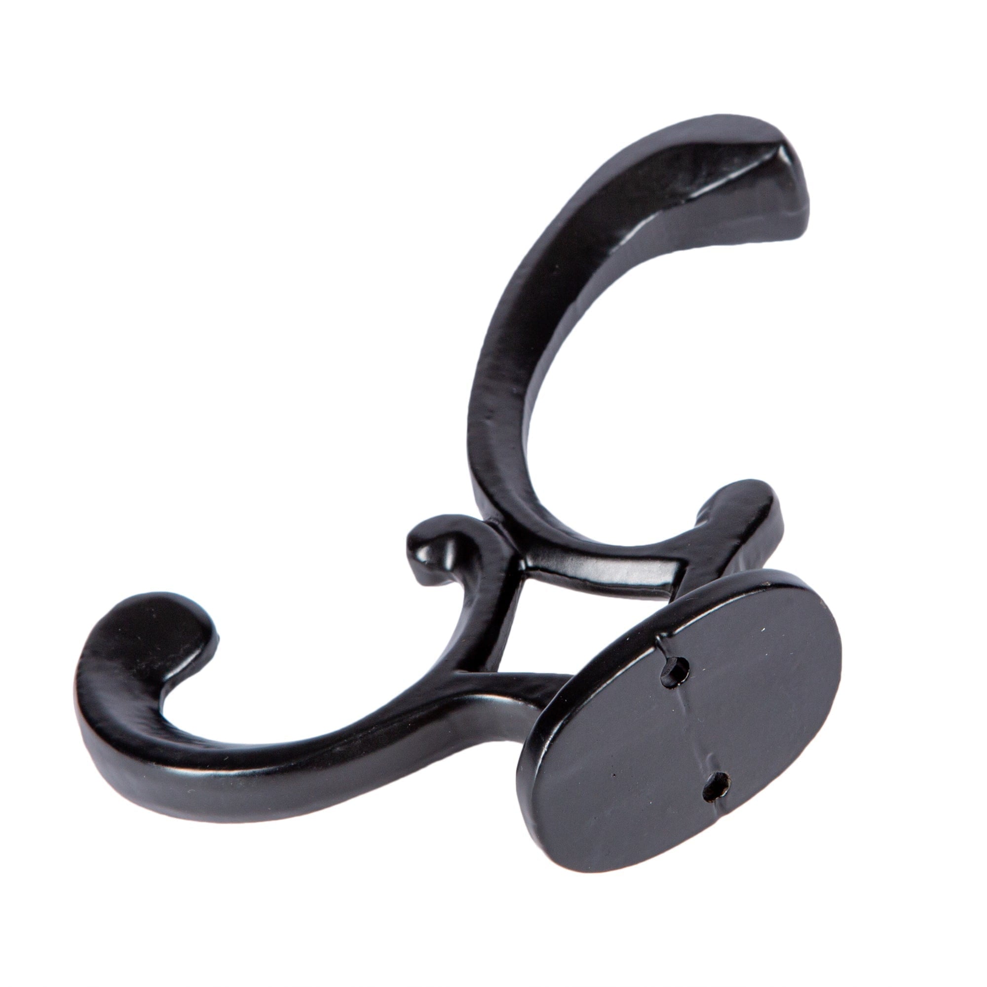 30mm x 130mm Black Ornamental Hat &amp; Coat Hook
