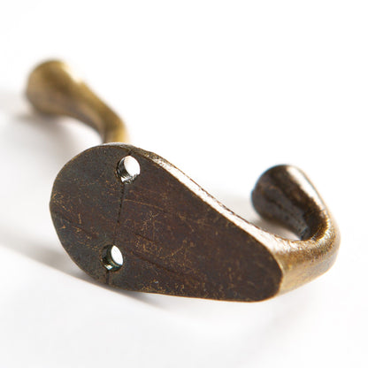 25mm x 80mm Brass Narrow Hat &amp; Coat Hook