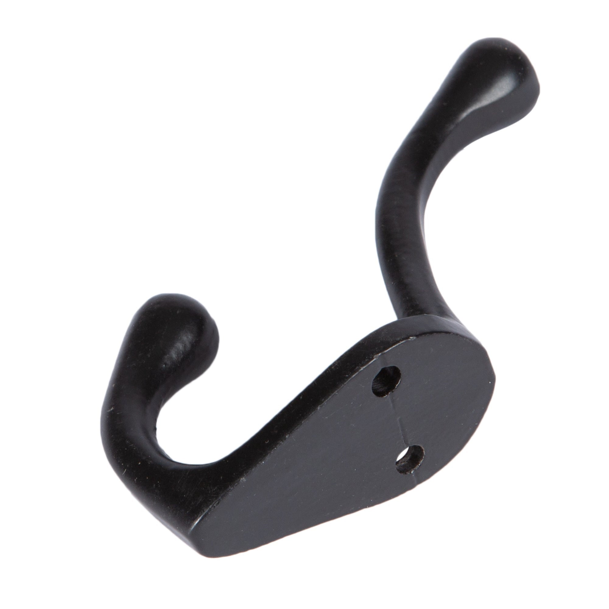 25mm x 80mm Black Narrow Hat &amp; Coat Hook