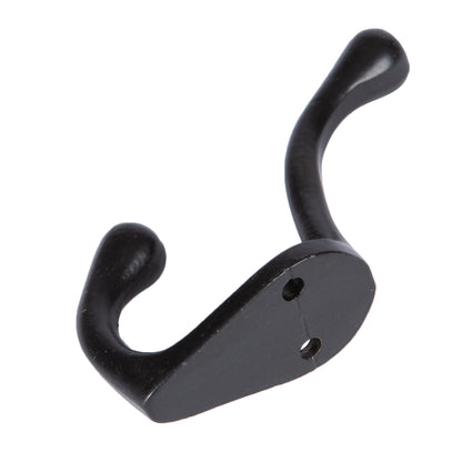 25mm x 80mm Black Narrow Hat &amp; Coat Hook