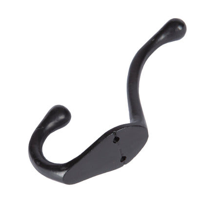 30mm x 140mm Black Narrow Hat &amp; Coat Hook