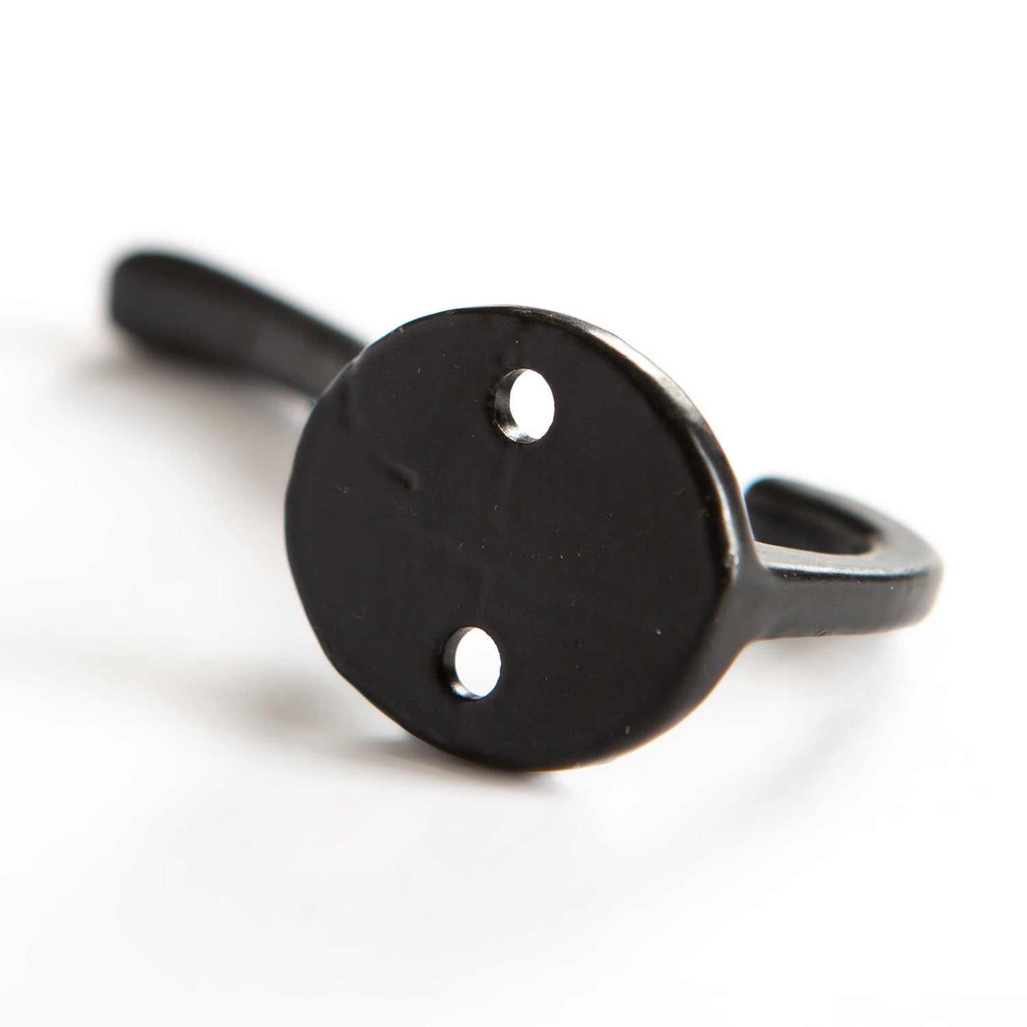 25mm x 80mm Black Hat &amp; Coat Hook