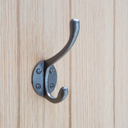 40mm x 105mm Black Hat &amp; Coat Hook