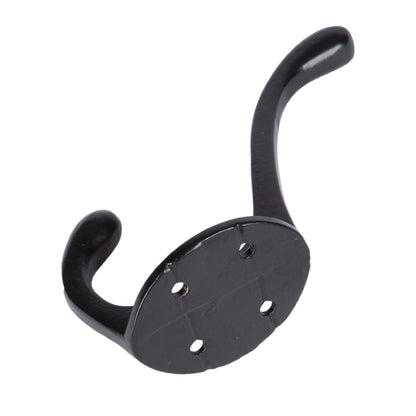 40mm x 105mm Black Hat &amp; Coat Hook