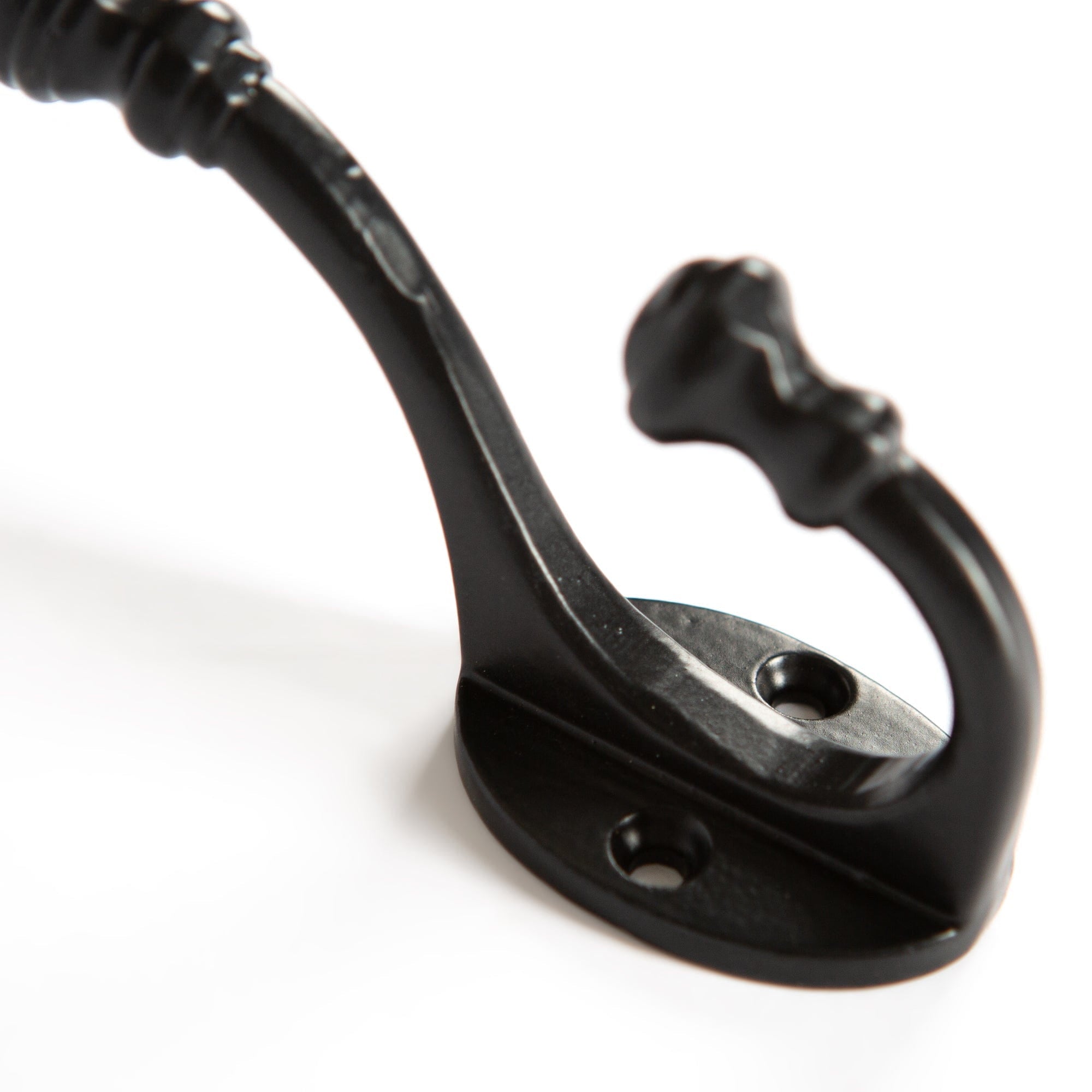 30mm x 95mm Black Ball End Hat &amp; Coat Hook