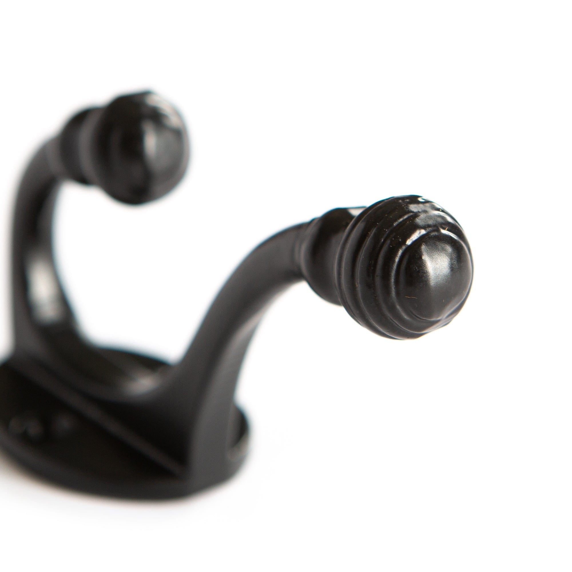 30mm x 95mm Black Ball End Hat &amp; Coat Hook