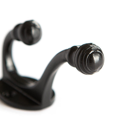 30mm x 95mm Black Ball End Hat &amp; Coat Hook