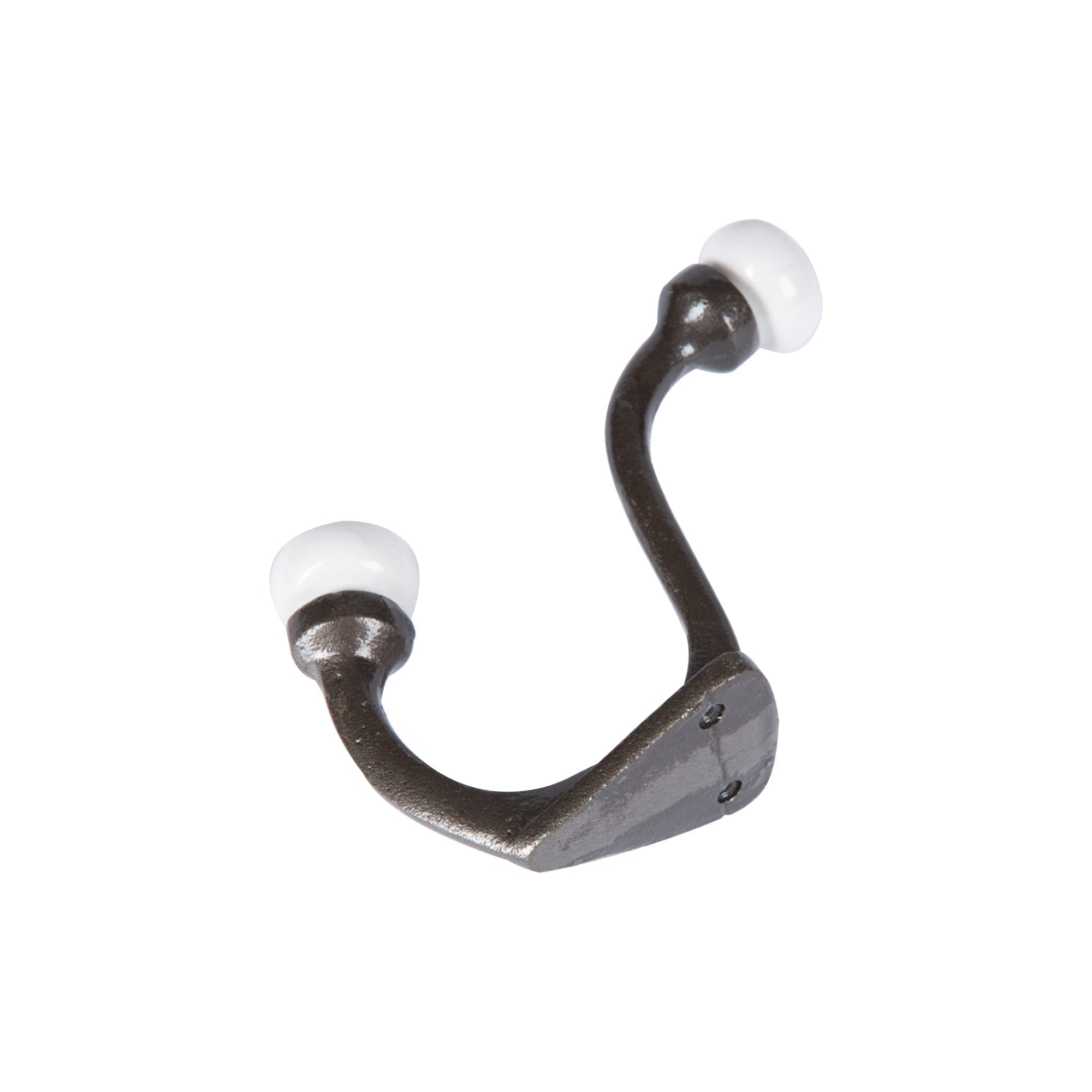 30mm x 105mm White Ceramic Ball Raw Hat &amp; Coat Hook