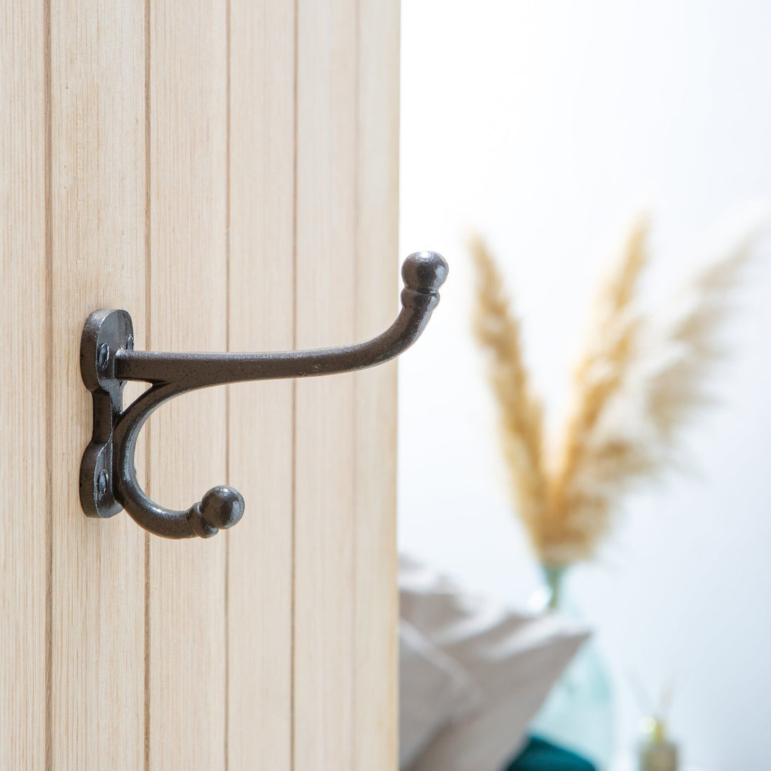 35mm x 85mm Flat Top Ball End Brass Hat &amp; Coat Hook