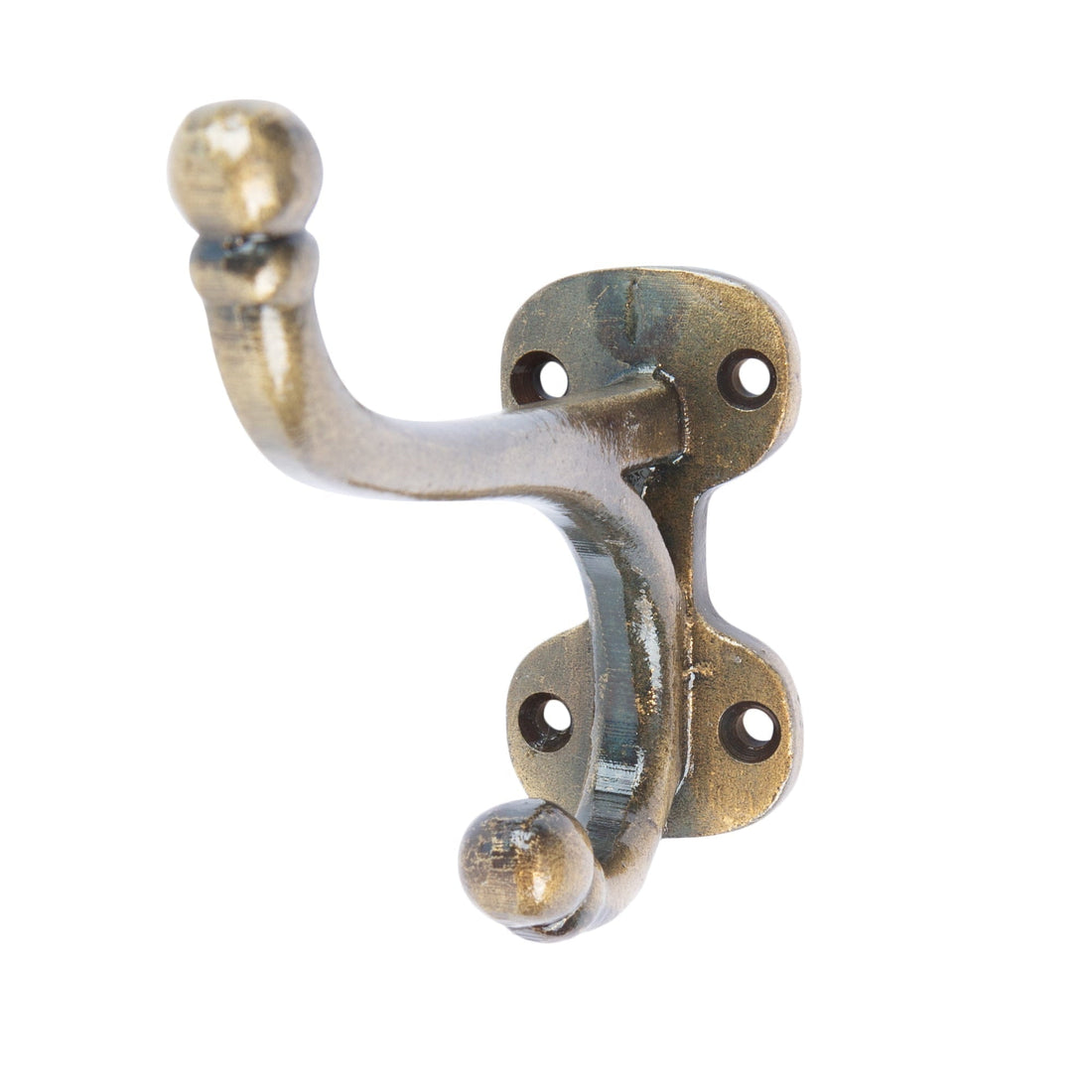 35mm x 85mm Flat Top Ball End Brass Hat &amp; Coat Hook