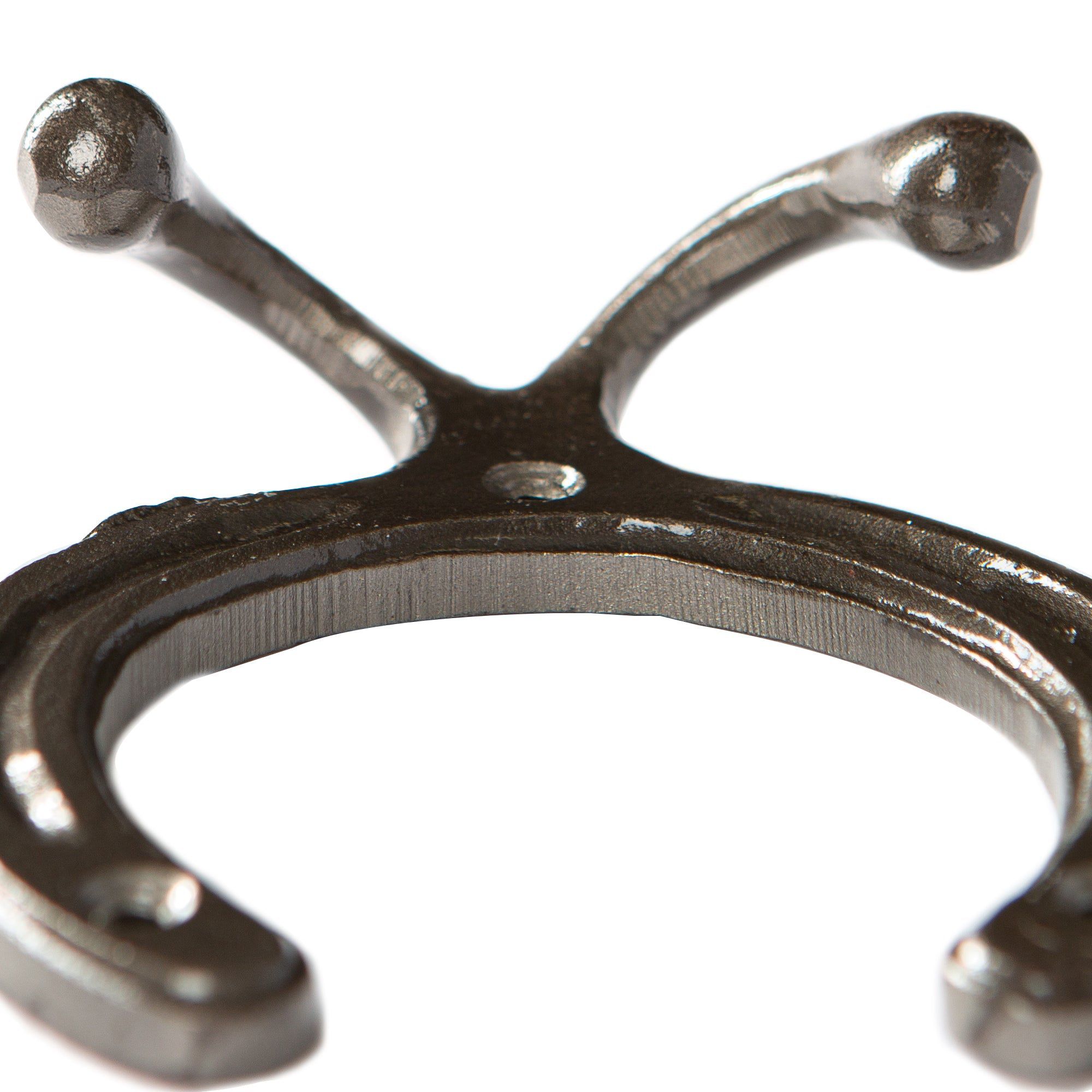 100mm x 110mm Raw Horse Shoe Double Coat Hook