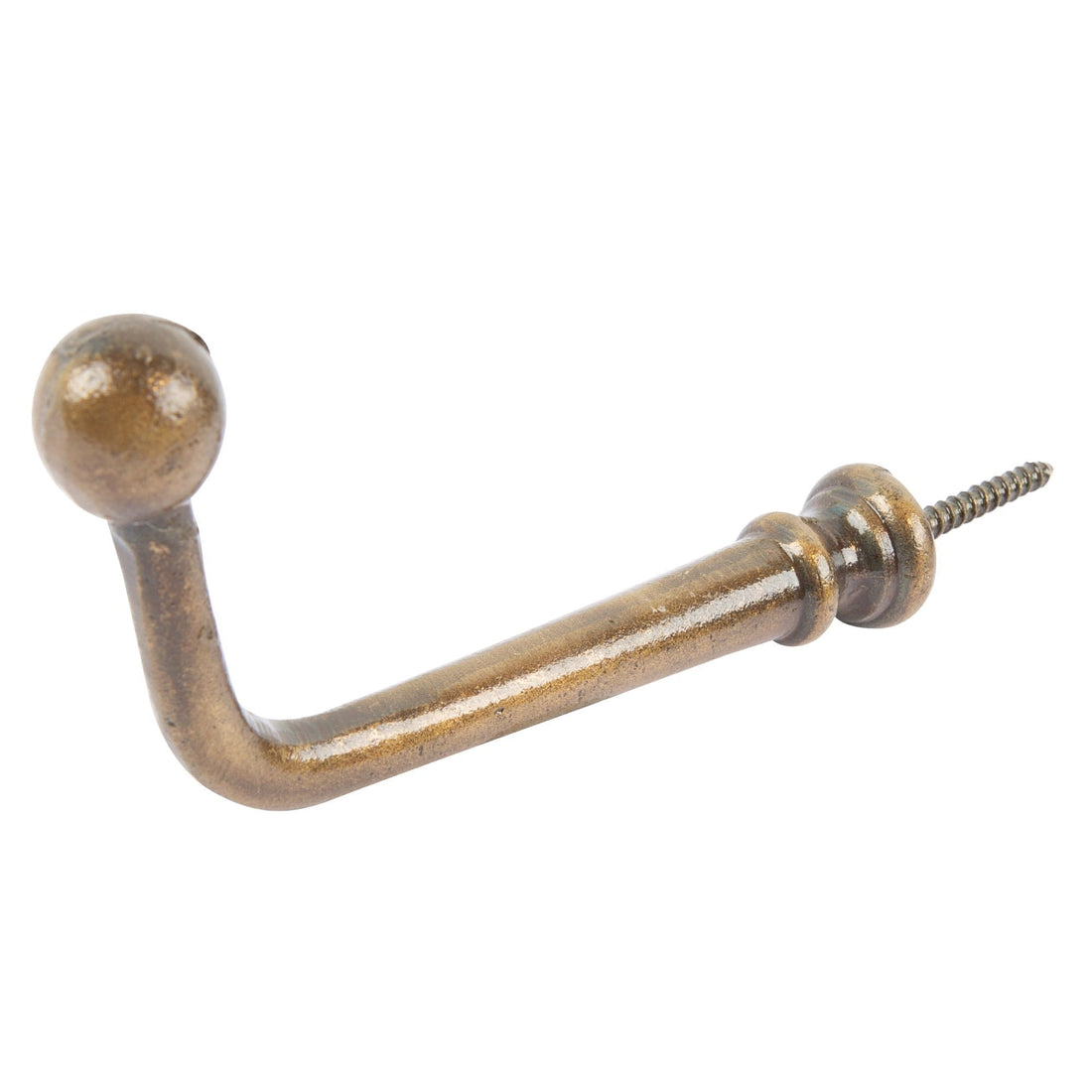 20mm x 60mm Brass Flat Top Screw Hook