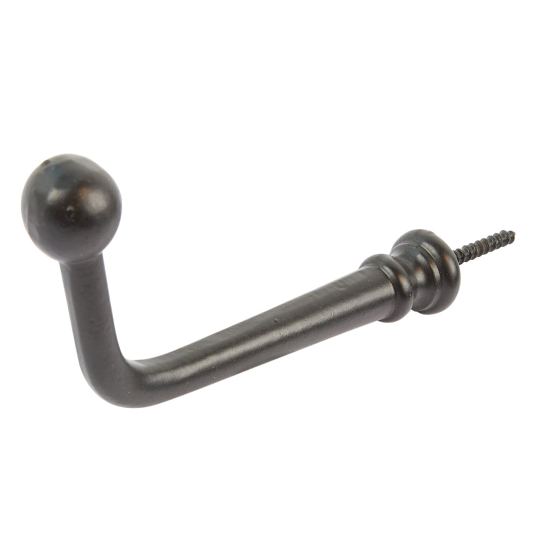 20mm x 60mm Black Flat Top Screw Hook