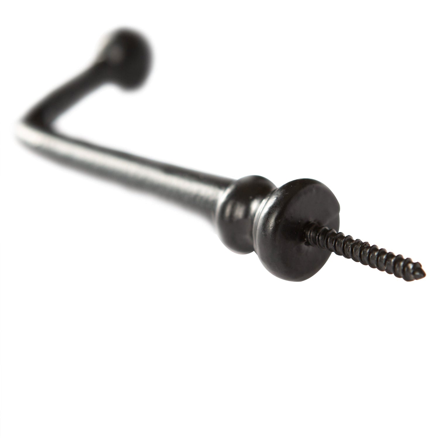 20mm x 60mm Black Flat Top Screw Hook