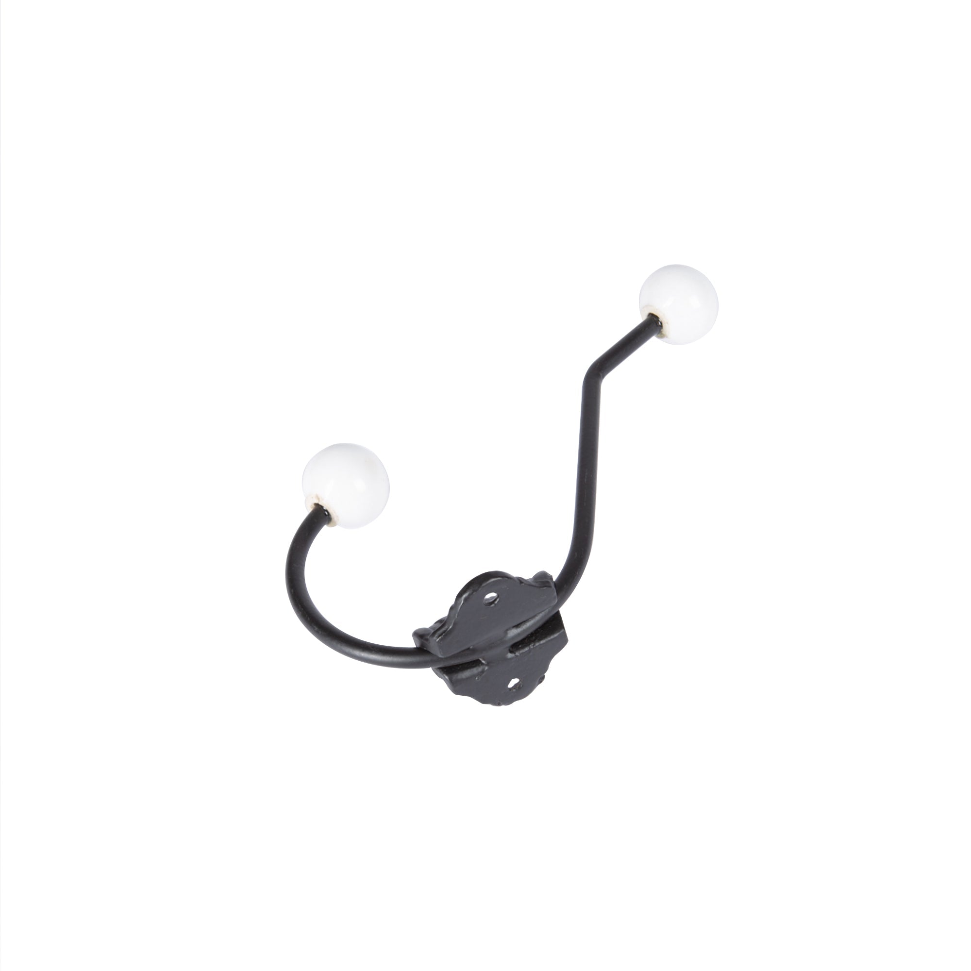 50mm x 180mm White Ceramic Ball Hat &amp; Coat Hook