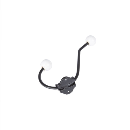 50mm x 180mm White Ceramic Ball Hat &amp; Coat Hook