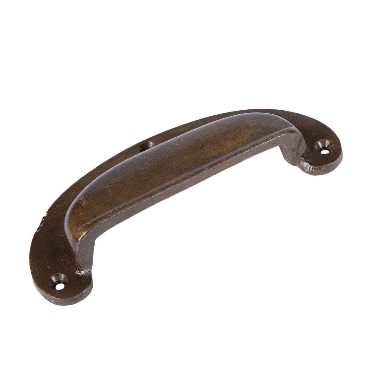 Brass 130mm x 50mm Wide Lipped Iron Cabinet Cup Handle