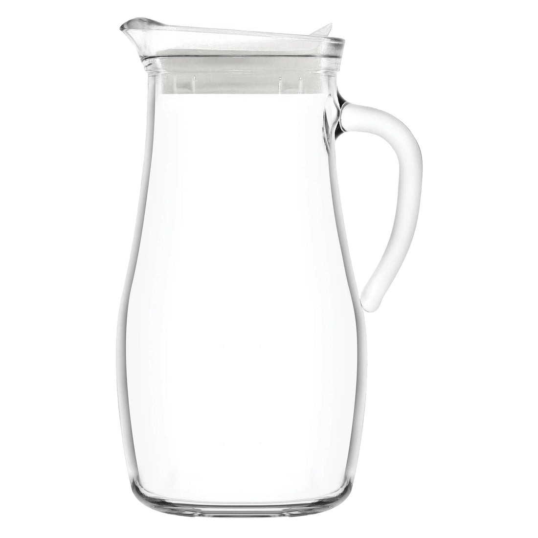 1.8L Misket Glass Water Jug with White Silicone Lid