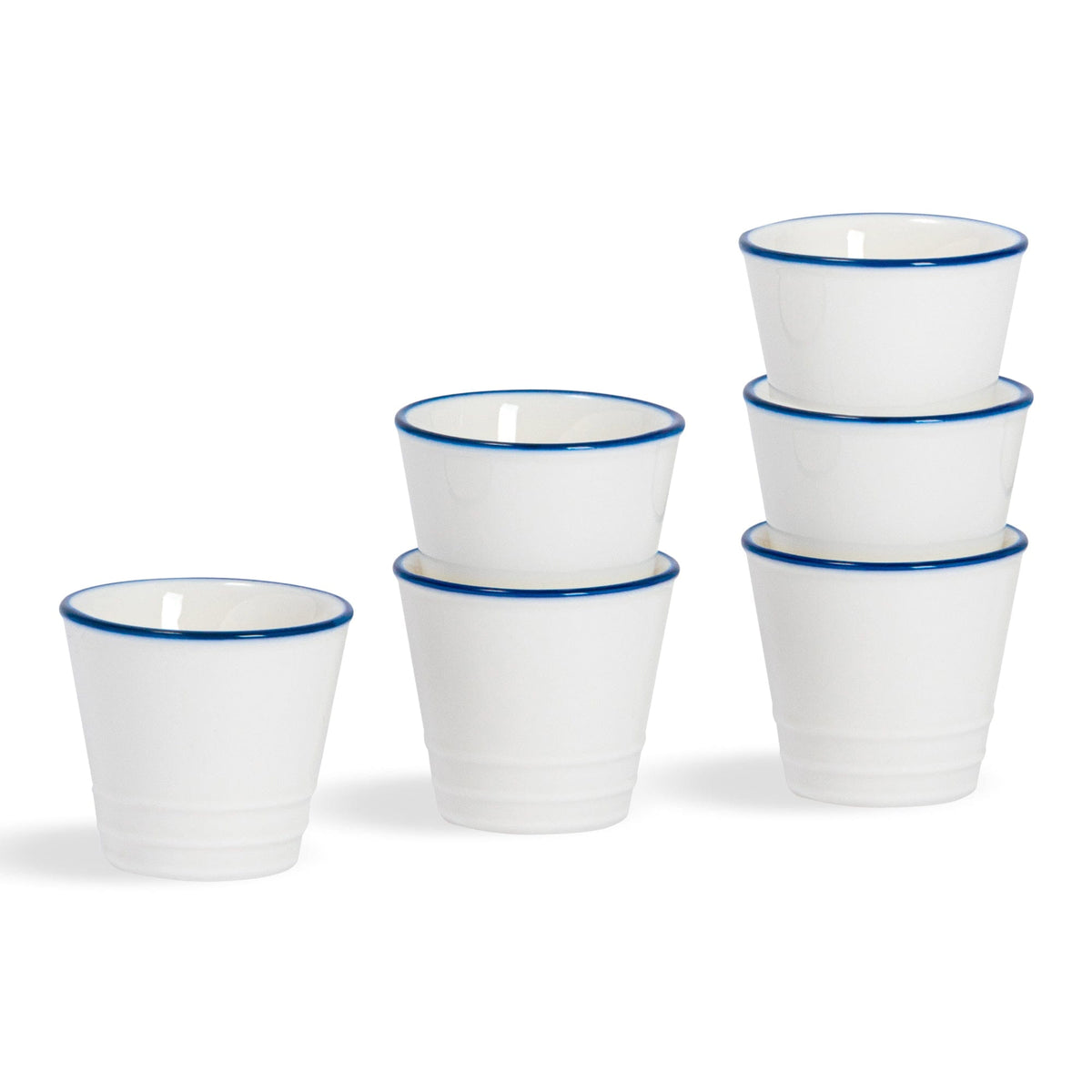 Farmhouse Porcelain Egg Cups Pack Six