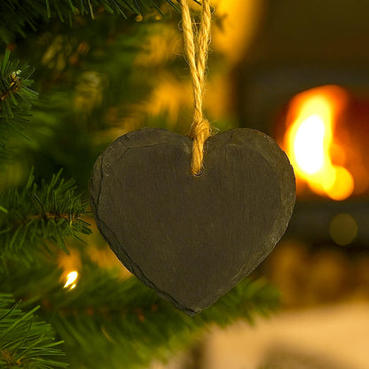 7cm Slate Heart Hanging Tag