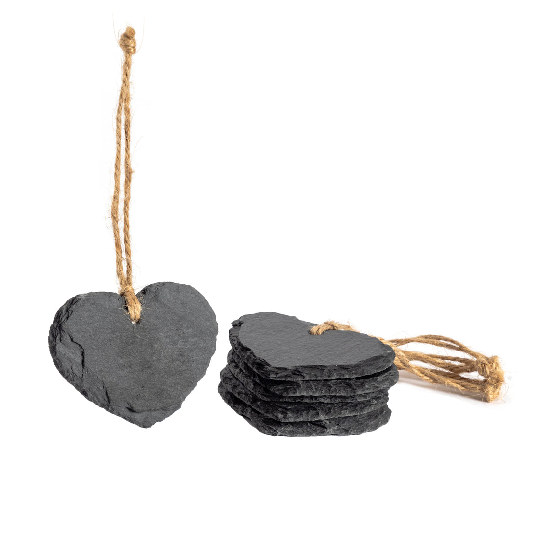 7cm Slate Heart Hanging Tag